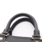 Louis Vuitton Nano Speedy 2-Way Black Beige Leather Handbag — view 5