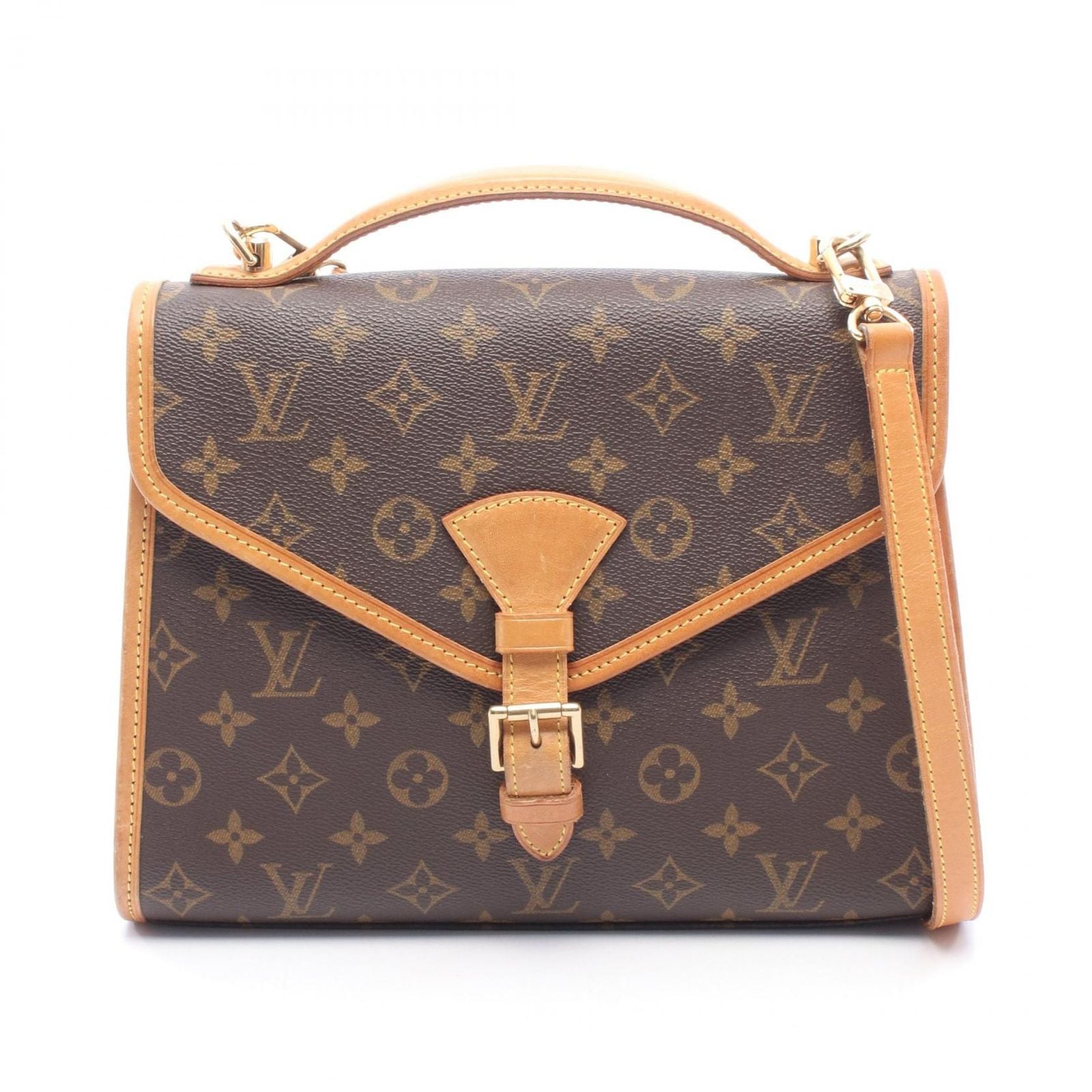 Louis Vuitton Bel Air Monogram 2-Way Canvas Leather Handbag