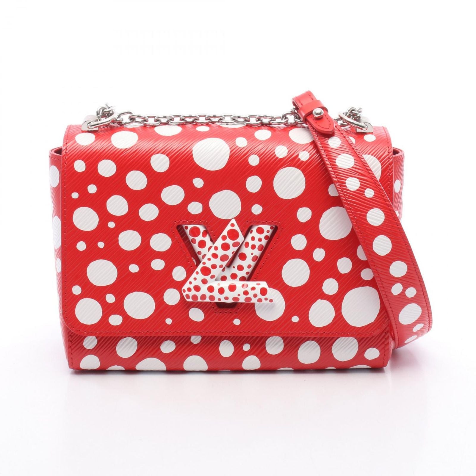 Louis Vuitton Shoulder Bag LV YK Twist MM Rouge Leather LV