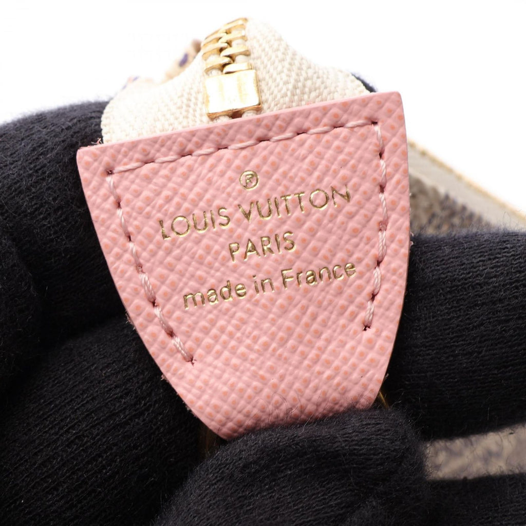 Louis Vuitton Handbag Mini Pochette Accessory Soir Canvas Leather Pouch — view 4