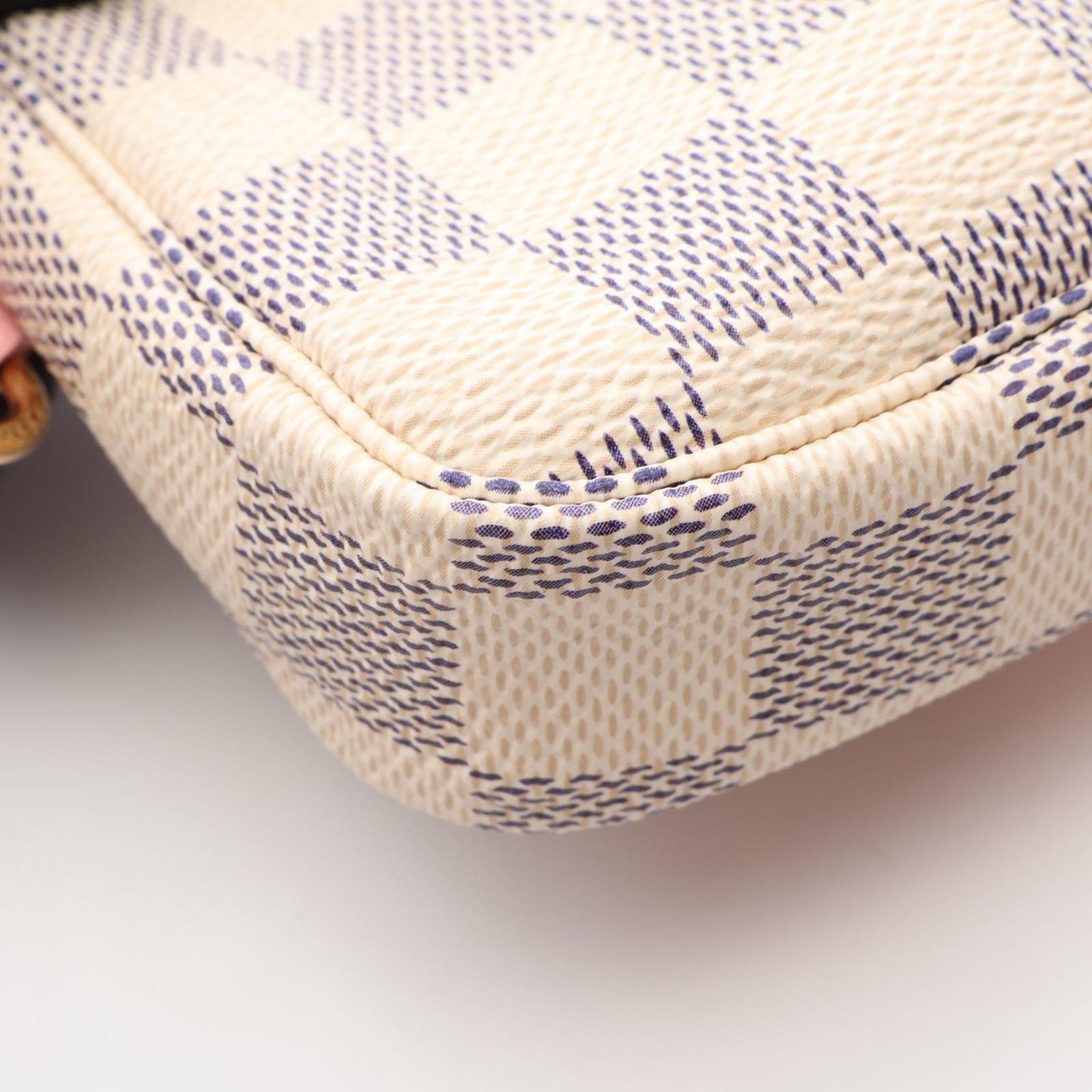 Louis Vuitton Handbag Mini Pochette Accessory Soir Canvas Leather Pouch — view 7