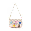 Louis Vuitton Handbag Mini Pochette Accessory Soir Canvas Leather Pouch