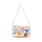 Louis Vuitton Handbag Mini Pochette Accessory Soir Canvas Leather Pouch