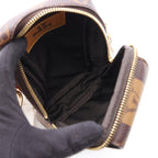 Louis Vuitton Shoulder Bag Double Phone Pouch Monogram Stripe Canvas Leather LV — view 3