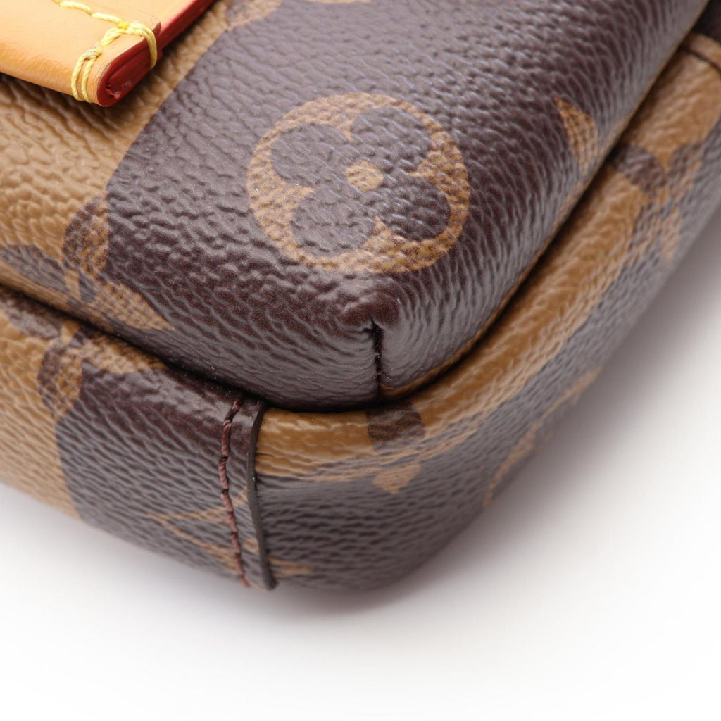 Louis Vuitton Shoulder Bag Double Phone Pouch Monogram Stripe Canvas Leather LV — view 7