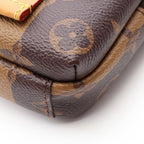 Louis Vuitton Shoulder Bag Double Phone Pouch Monogram Stripe Canvas Leather LV — view 7
