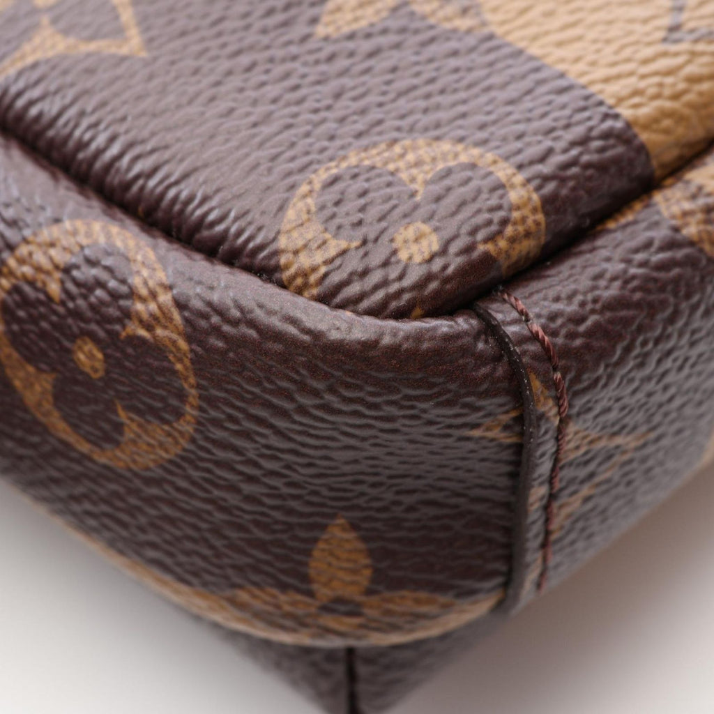 Louis Vuitton Shoulder Bag Double Phone Pouch Monogram Stripe Canvas Leather LV — view 6