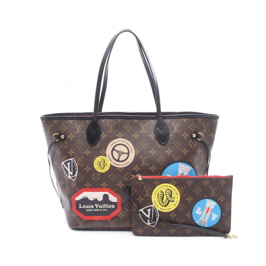 Louis Vuitton Tote Bag Neverfull MM My LV World Tour Canvas Leather