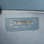 Chanel Shoulder Bag Boy Small Blue Gray Caviar Leather Chain — view 4