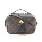 Louis Vuitton Shoulder Bag Saintonge Monogram Noir 2-Way Canvas Leather