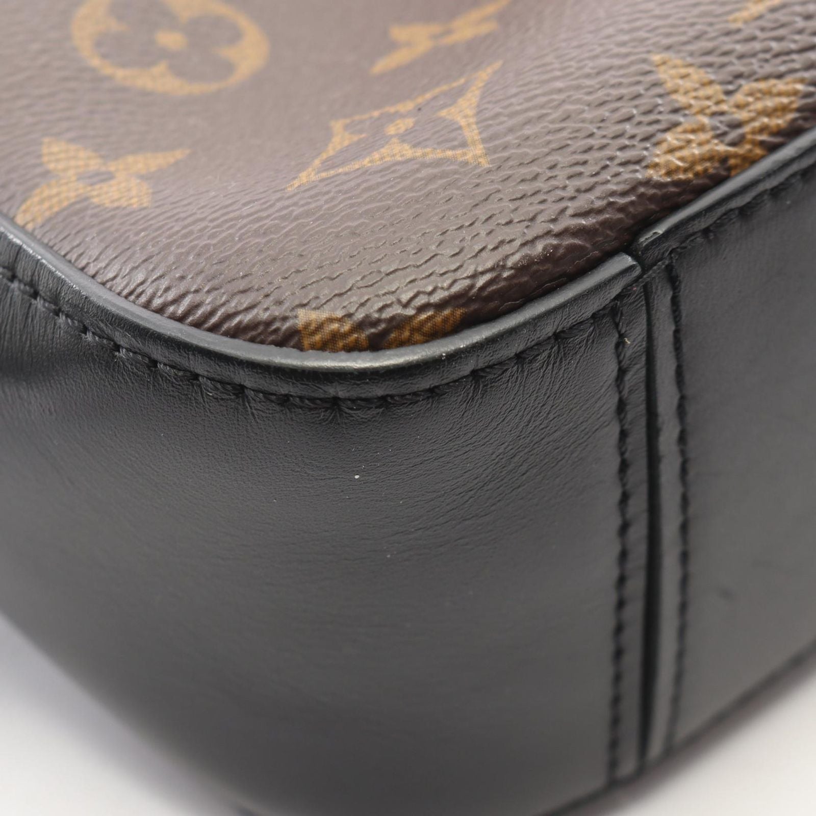 Louis Vuitton Shoulder Bag Saintonge Monogram Noir 2-Way Canvas Leather — view 8