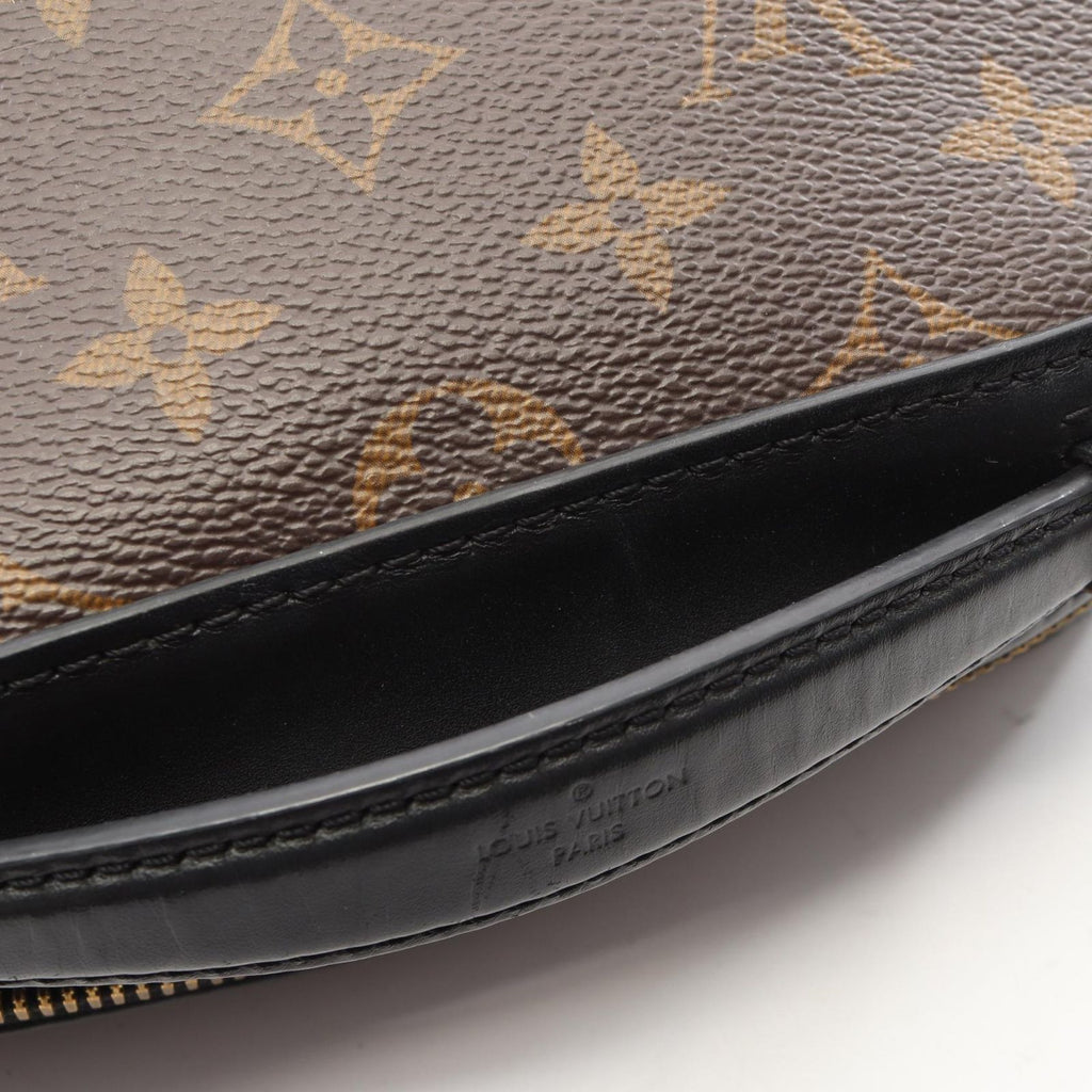 Louis Vuitton Shoulder Bag Saintonge Monogram Noir 2-Way Canvas Leather — view 7