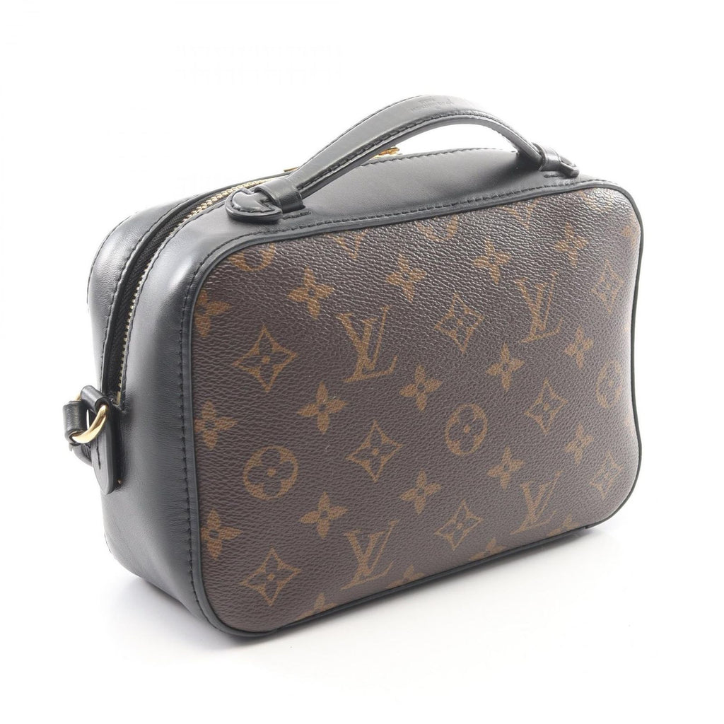 Louis Vuitton Shoulder Bag Saintonge Monogram Noir 2-Way Canvas Leather — view 2