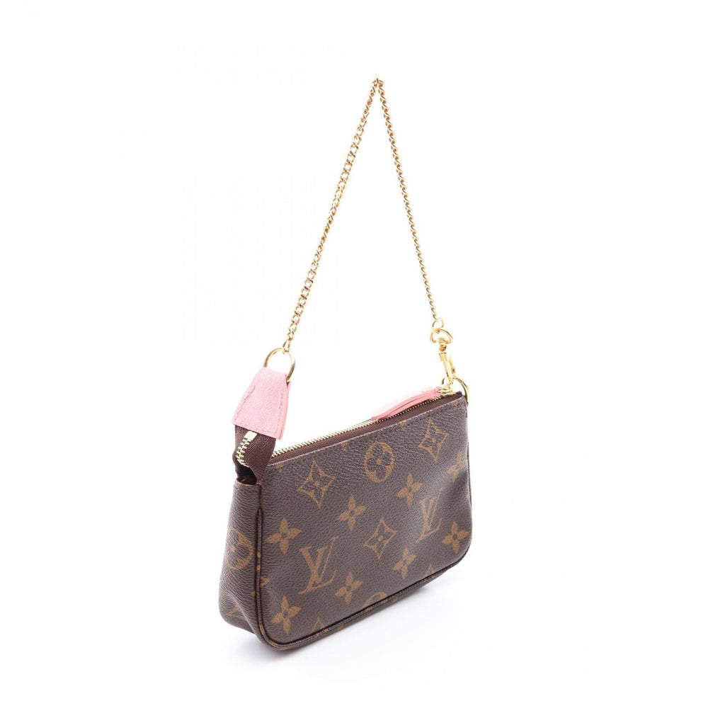Louis Vuitton Handbag Mini Pochette Accessory Soir Porter Line Canvas Leather — view 2