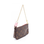 Louis Vuitton Handbag Mini Pochette Accessory Soir Porter Line Canvas Leather — view 2