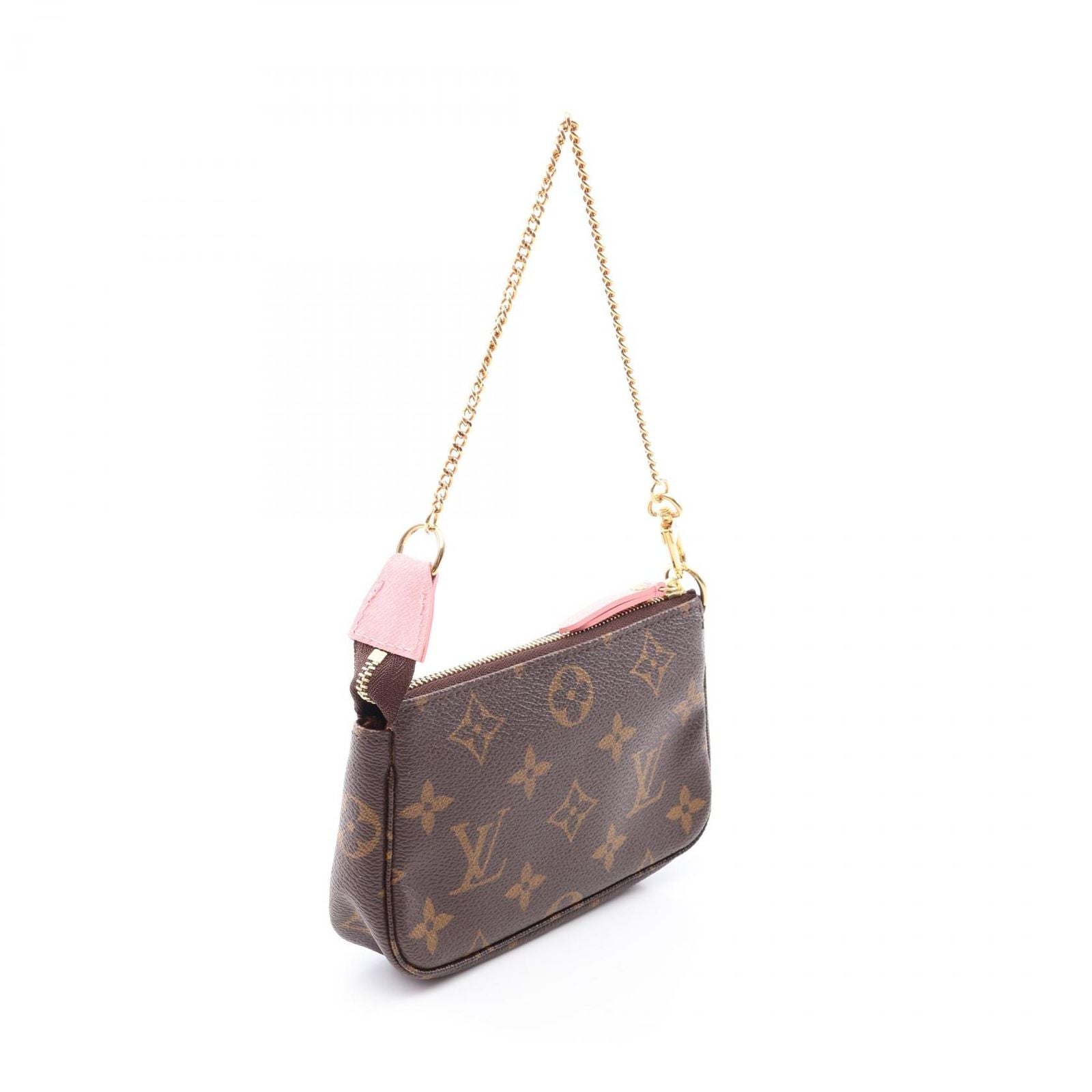 Louis Vuitton Handbag Mini Pochette Accessory Soir Porter Line Canvas Leather — view 2