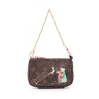 Louis Vuitton Handbag Mini Pochette Accessory Soir Porter Line Canvas Leather