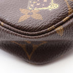 Louis Vuitton Handbag Mini Pochette Accessory Soir Porter Line Canvas Leather — view 8