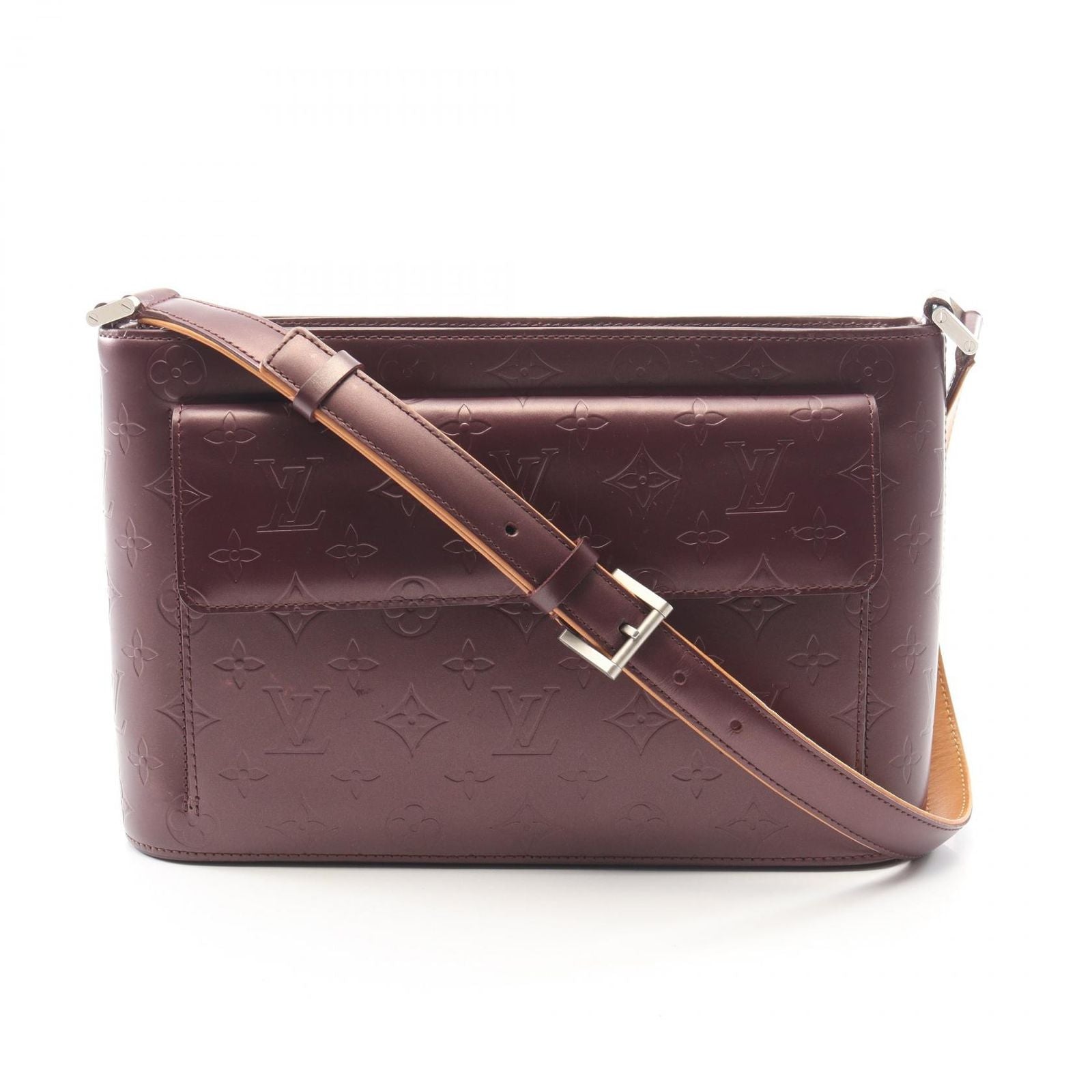 Louis Vuitton Shoulder Bag Alston Monogram Matte Violet Leather