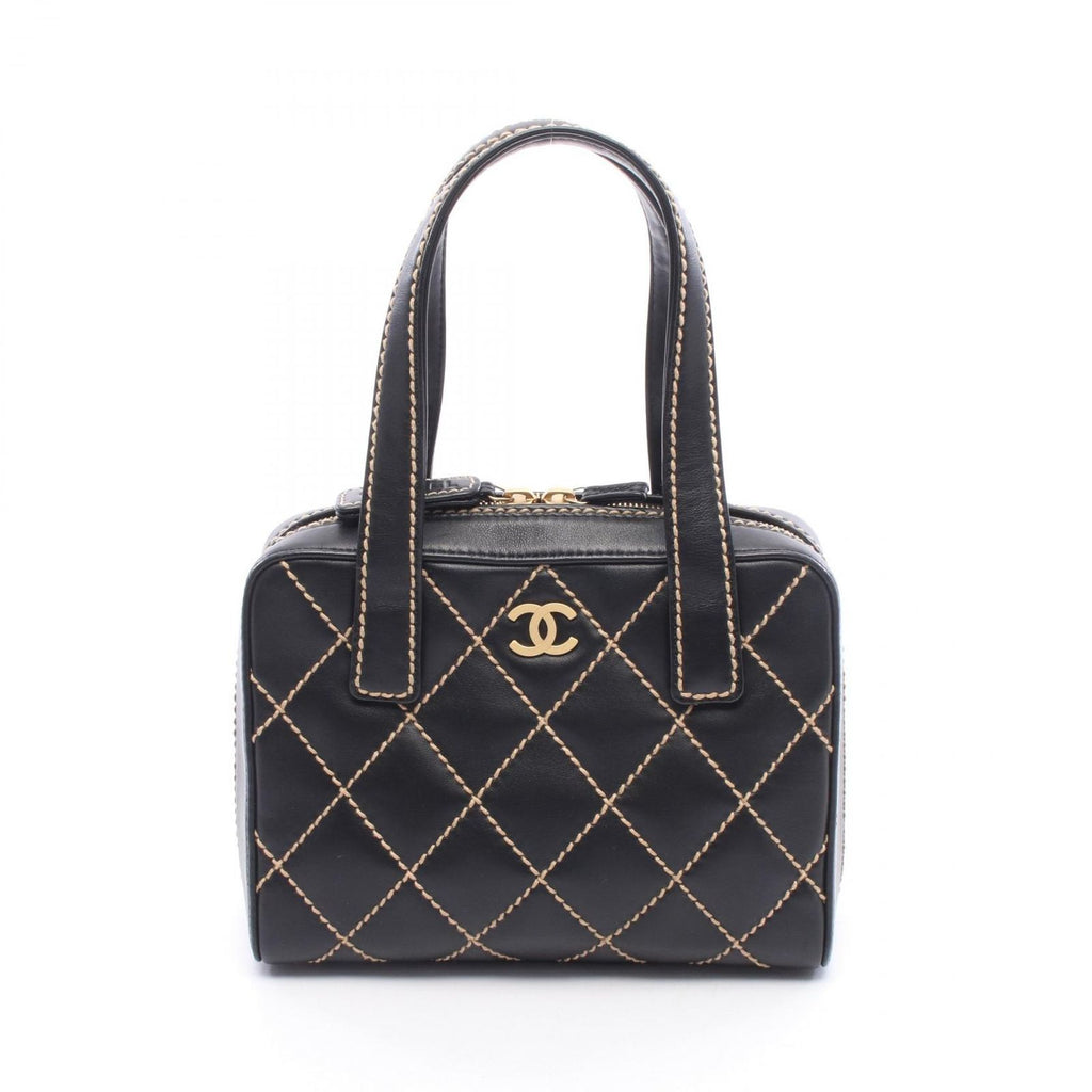 Chanel Wild Stitch Mini Black Leather Handbag