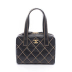 Chanel Wild Stitch Mini Black Leather Handbag