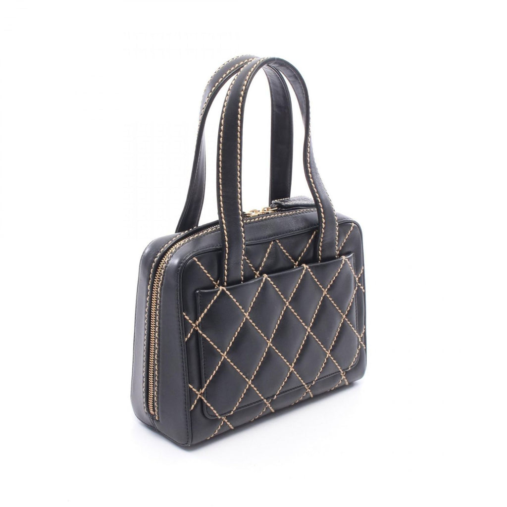 Chanel Wild Stitch Mini Black Leather Handbag — view 2
