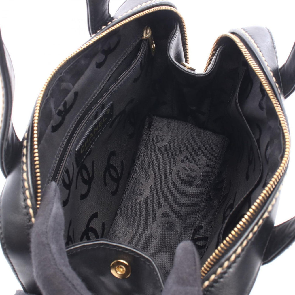 Chanel Wild Stitch Mini Black Leather Handbag — view 3