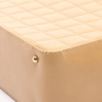Chanel Shoulder Bag Choco Bar CC Logo Beige Leather — view 7