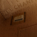 Chanel Shoulder Bag Choco Bar CC Logo Beige Leather — view 5