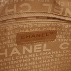 Chanel Shoulder Bag Choco Bar CC Logo Beige Leather — view 4