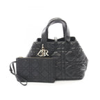 Dior Toujours Macro Cannage Black Leather Handbag