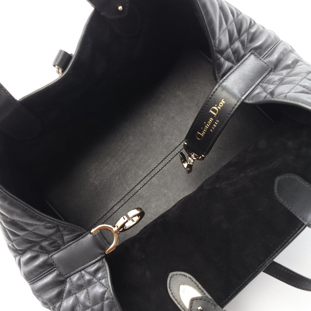 Dior Toujours Macro Cannage Black Leather Handbag — view 3