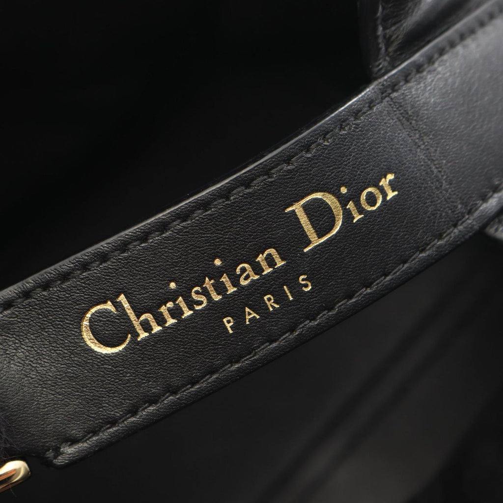 Dior Toujours Macro Cannage Black Leather Handbag — view 4