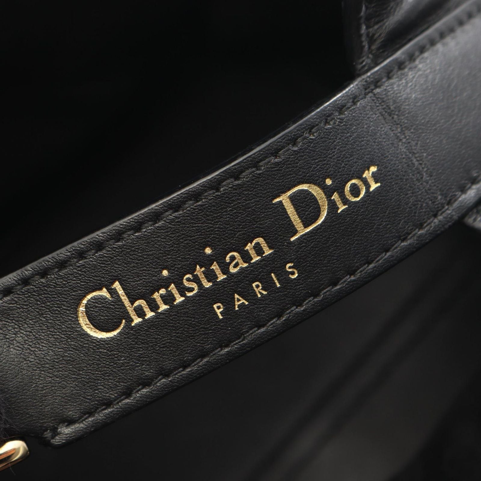 Dior Toujours Macro Cannage Black Leather Handbag — view 4