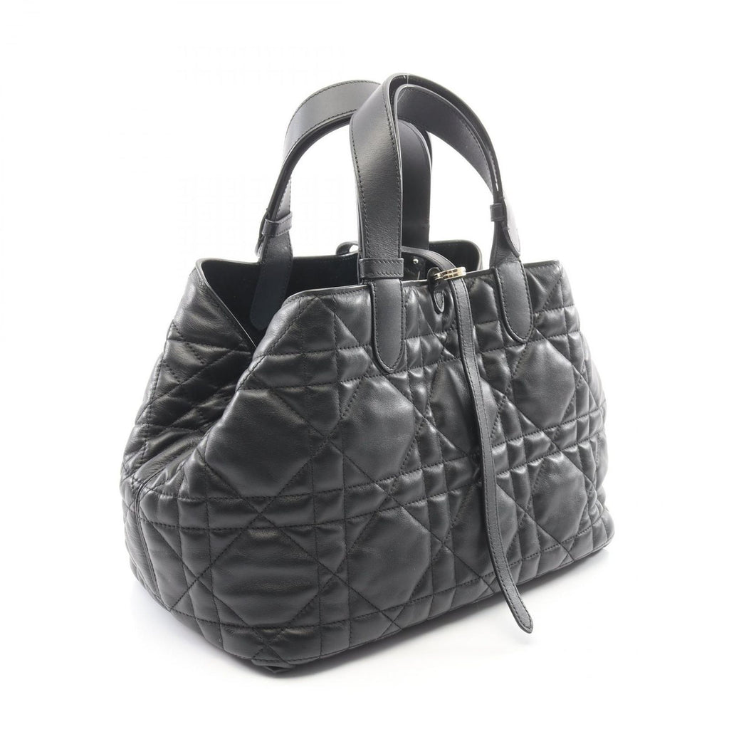 Dior Toujours Macro Cannage Black Leather Handbag — view 2