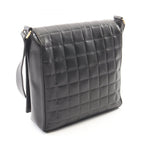 Chanel Shoulder Bag Choco Bar Black Lambskin CC Logo — view 2