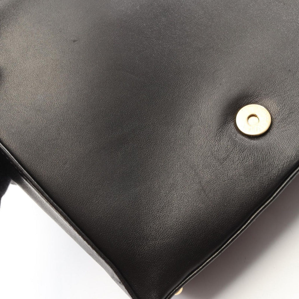 Chanel Shoulder Bag Choco Bar Black Lambskin CC Logo — view 7