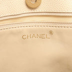 Chanel Tote Bag Quilted Plastic Cream Caviar Chain — view 4