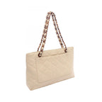 Chanel Tote Bag Quilted Plastic Cream Caviar Chain — view 2