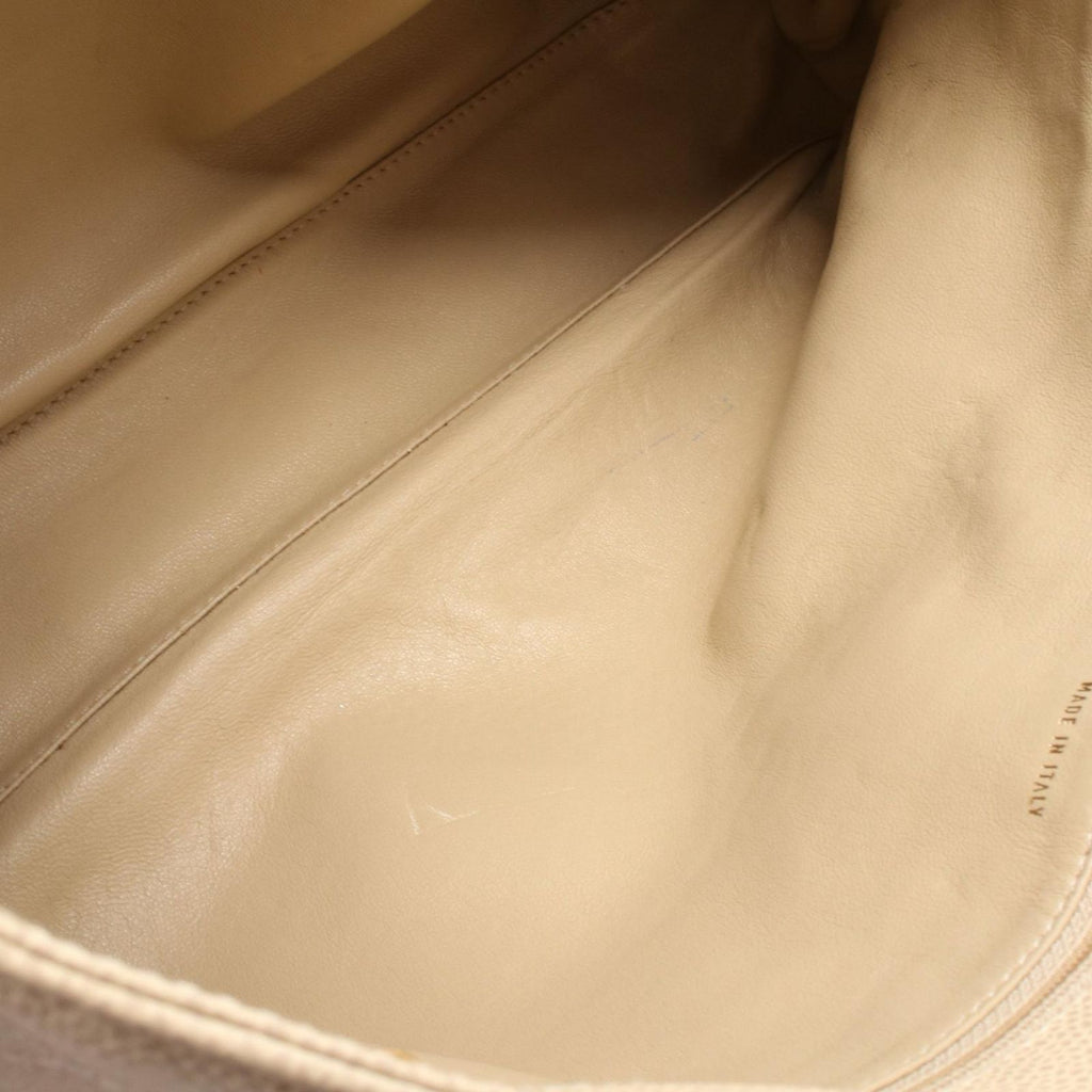 Chanel Tote Bag Quilted Plastic Cream Caviar Chain — view 6