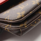 Louis Vuitton Shoulder Bag Twice Twin Set Monogram Aurore Cerise Canvas Leather — view 8