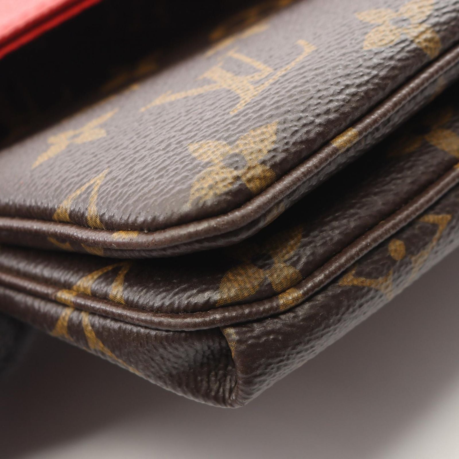 Louis Vuitton Shoulder Bag Twice Twin Set Monogram Aurore Cerise Canvas Leather — view 8