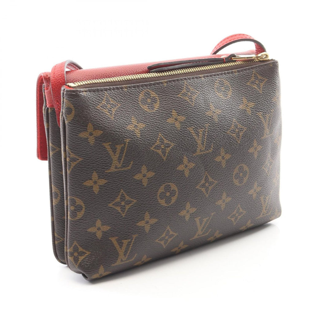 Louis Vuitton Shoulder Bag Twice Twin Set Monogram Aurore Cerise Canvas Leather — view 2