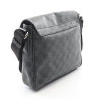 Louis Vuitton Shoulder Bag District PM Damier Graphite Canvas Leather — view 2