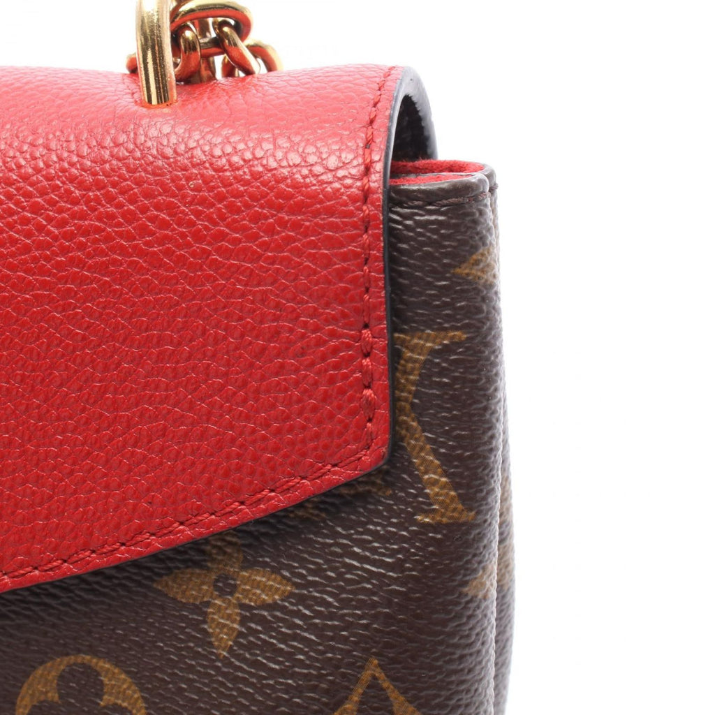 Louis Vuitton Shoulder Bag Sun Placido Monogram Cerise Canvas Leather — view 8