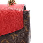 Louis Vuitton Shoulder Bag Sun Placido Monogram Cerise Canvas Leather — view 8