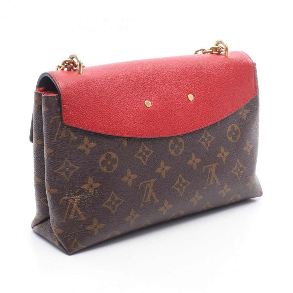 Louis Vuitton Shoulder Bag Sun Placido Monogram Cerise Canvas Leather — view 2