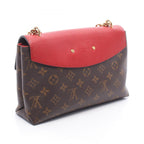 Louis Vuitton Shoulder Bag Sun Placido Monogram Cerise Canvas Leather — view 2