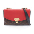 Louis Vuitton Shoulder Bag Sun Placido Monogram Cerise Canvas Leather