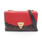 Louis Vuitton Shoulder Bag Sun Placido Monogram Cerise Canvas Leather